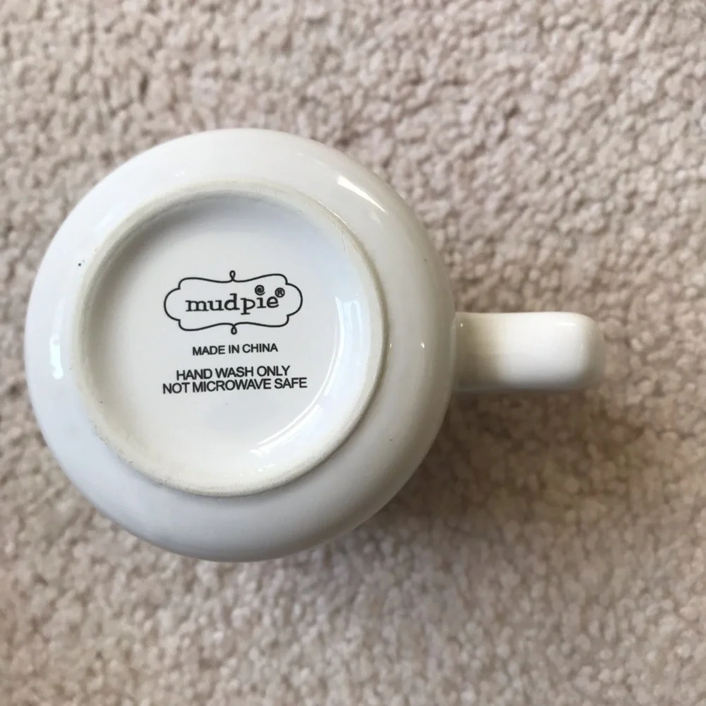 NWOT Mud Pie Gift-Ready Wedding Engagement White Mug - 